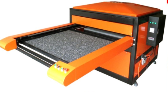 air operated double location heat press machine