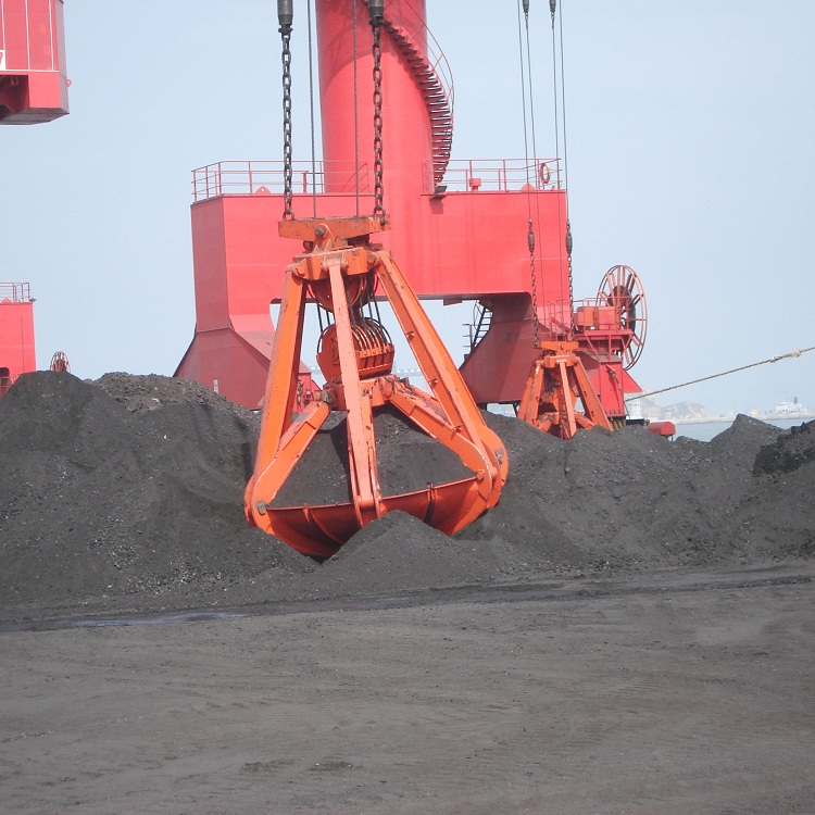orange peel grab bucket material handling equipment
