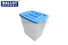 55L PP Material Plastic Boxes , Transparent Plastic Money Donation Box for Voting