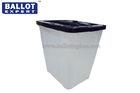 109L Durable Election Ballot Boxes With Black Lid , Plastic Voting Ballot Box