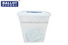 3.5mm Thickness Plastic Ballot Box White Lid With Security Seal
