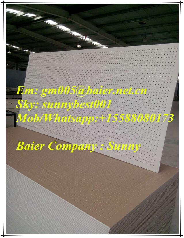 Waterproof Perforated Acoustic Sound Absorption Gypsum Board for Ceiling