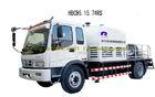 Truck Mounted Concrete Pumping Equipment , Air Cooling Large Concrete Pump
