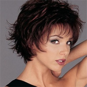 Medium Layered Wavy Capless Wigs