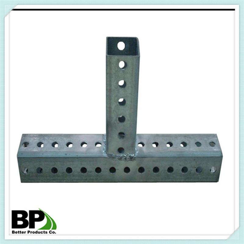 galvanized and perforated barricade foot 