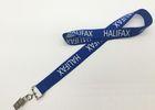 Stylish blue color customized silk-screened lanyards with high quality