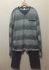 Soft Grey Knit Pajamas Sets Mens Cotton Pajamas Nightgrown For Sleeping Wear