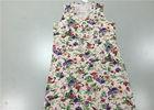 Summer Floral Printed Sleeveless 100% Cotton Pajamas For Women / Ladies