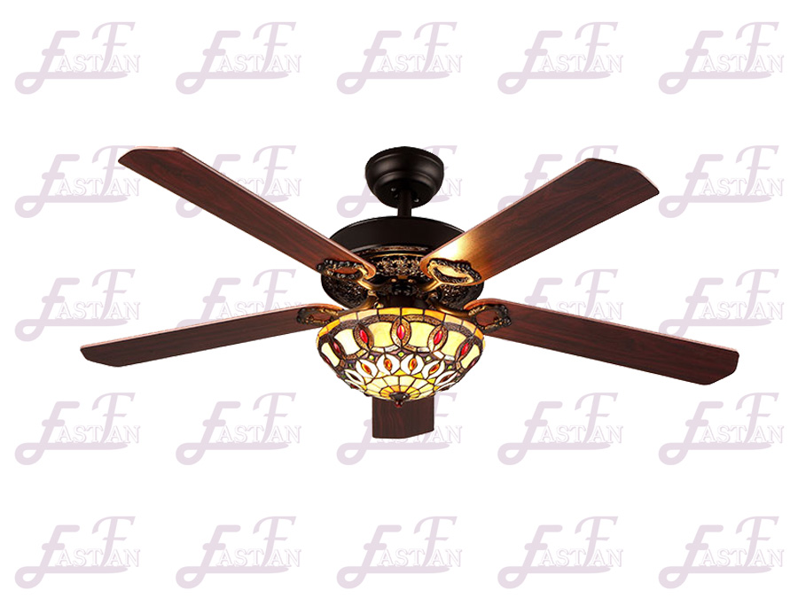 East Fan 52inch Five Blade Indoor Modern Ceiling Fans with light 