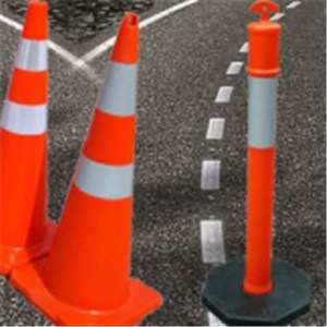 36& quot; 10lbs Black Base PVC Road Traffic Safety Cone