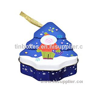 F06002 Christmas Tree Shaped Tin Box