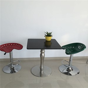 Black Wooden Square Bar Table