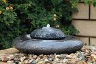 Natural Flamed Granite Sphere Fountain , Outdoor Sphere Water Fountains For Backyards