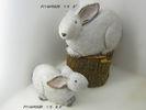 Small Decorative Rabbit Garden Ornaments For House / Courtyard
