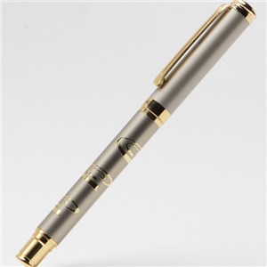 Golden Engraving Metal Fountain Pen