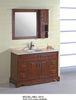 Customized shapes narrow depth bathroom vanity , mahogany flush antique bathroom sink cabinets