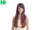 Natural Curly Ombre Synthetic Hair Wigs / Swiss Lace Synthetic Wigs