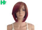 Normal Lace Red Synthetic Hair Wigs 22 Inch Kanekalon Hair Weave