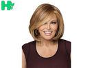 Dark Brown Synthetic Hair Wigs Natural Looking Silky Soft Hair