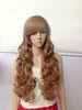 Synthetic Natural Hairline Lace Front Wigs 68 CM Length Non Flammable