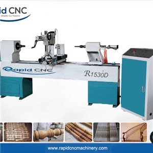 Two Spindles One Cutter Wood Lathe