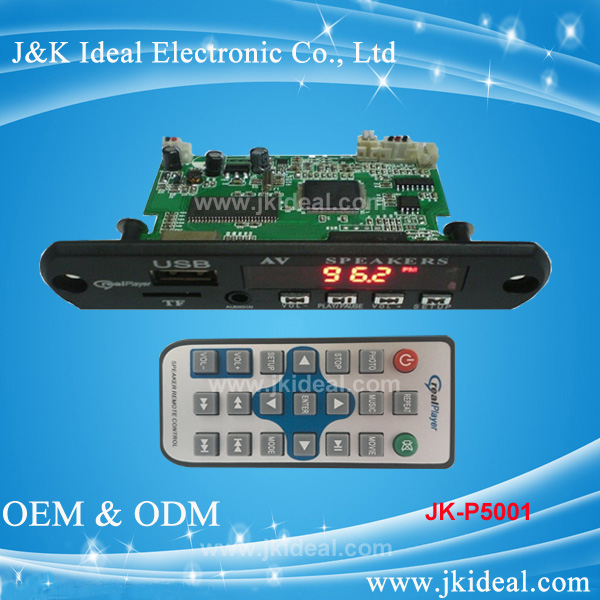 usb tf card fm radio aux mp3 mp5 player module  video kit 