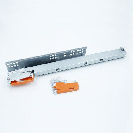 Three fold concealed drawer slide with alloy clip, China supplier