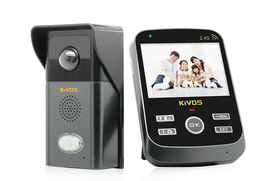KiVOS newest 3.5 inch support up to 2 cameras and 3 monitors KDB303 wireless video door phone