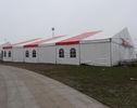 Large commercial party tent wth white / red Double PVC Coated Rooftop
