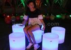 Change colors  LED Cube Chair , LED round bar stool