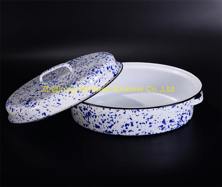 18& quot; enamel turkey roaster pan