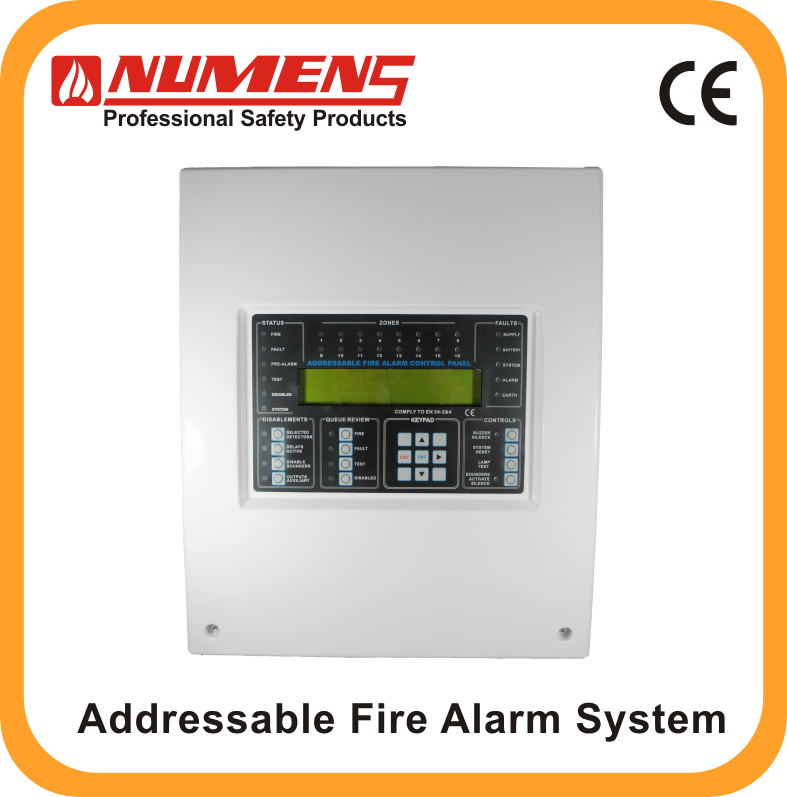 EN&UL Security 1/2-Loop Addressable System Fire Alarm Control Panel