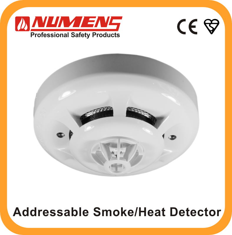 EN&UL DC 24V Analogue Addressable Fire Alarm Sensor Smoke/Heat Detector