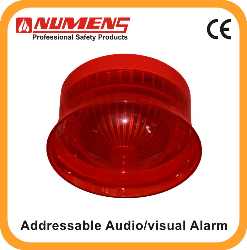 Red Addressable 24V 2-wire Fire Alarm Strobe Light audio/visual Alarm Device