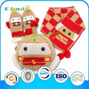 Baby Knitted Hat Gloves And Scarf Set
