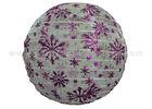 Snowflake Printing Round Nylon Hanging Lantern for Party , Home Decoration Colorful