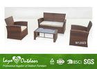 4 Piece Patio Set Wicker Resin Patio Furniture , Deep Seating Outdoor Furniture Light Weight