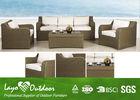 4pcs Loveseat Sofa Set  Patio Outdoor Furniture Minimum Maintenance Feature