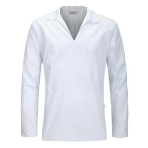 High Classic Poly Cotton Pure White Jerkins With Long Sleeve For Men