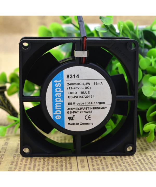 Original Ebmpapst 8314 24V 2.7W 8032 8CM cooling fan