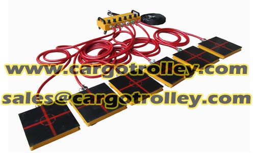 Air skids allow for the safe movement 