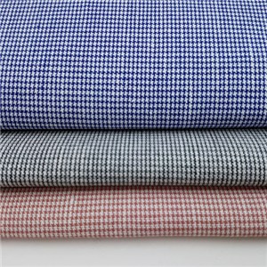 Fine Houndtooth Linen Stretch Fabric For Casual Coats