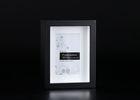 MDF Shadow Box Matted 4& quot;x6& quot; Tabletop Frame In Outer Black With White Inlay