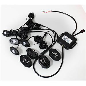 8pcs Led Rock Light Kits,waterproff Bluetooth Control Led Rock Light