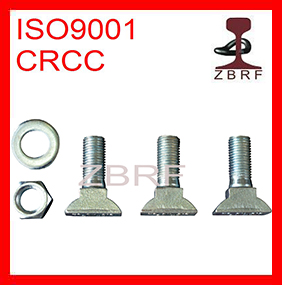 Zinc Plated Insert Bolt with Nut and Washer for Railway