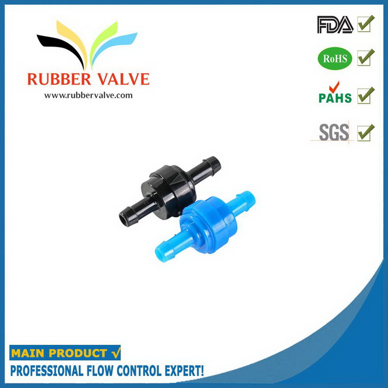 barbed spring loaded non return valves plastic