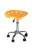 Rustic Wheeled ABS Bar Stools Adjustable Height Swivel Five - Star Base