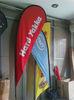 Knitted Fabric Teardrop Flag Banner With Dye - Sublimation Printing 2.8m -  5.5m Height