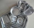 Thin Disposable aluminium foil food containers Double Bright Side