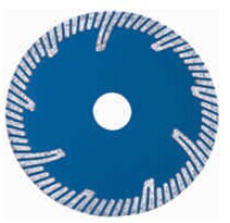 Sintered turbo blade with slant protect teeth for granite